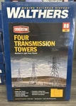 Walthers Cornerstone Ho Kit 933-3121 Four Transmission Towers Nib. Fixed Price $18.99.