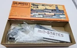 Vintage Ulrich Ho Hi-line 2-AXLE Mach With Mid States Trailer. Nos Sealed Kit. Fixed Price $60.00.