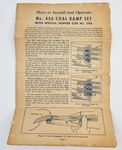 Lionel 456-93 Coal Ramp Instruction Sheet. Fixed Price $20.00.
