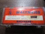 Walthers Ho #933-816 Bettendorf Metal Trucks, Pair. Fixed Price $14.99.