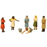 New Bachmann Sidewalk People (7) Ho Scale. Fixed Price $14.49.