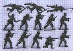 Acme 22-1204 Army Man Figure Assortment (bag Of 13). Fixed Price $25.00.