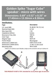 Golden Spike GS1511H9W8 Ohm Micro Sugar Cube Speaker With Wires. Fixed Price $15.02.