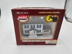 Model Power Scale Sinatra's House Lighted W/ 2 Painted Figures No. 584. Fixed Price $39.99.