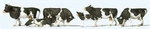 Preiser 10145 Ho Animals - Black & White Cows Figures (set Of 6). Fixed Price $23.70.