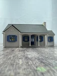 Plasticville #1808 Gray Blue New England House O-O27 Tr. Fixed Price $18.75.