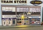 Scale Scratch Built "train Store Building Flat W/led Mth Lionel. Fixed Price $21.99.