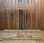 Garden Railroad Scale Telephone Line Telegraph Lot Of 13 Poles & 10 Bases. Fixed Price $36.00.