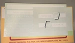 Middle Division HBX-4 Ho White & Black Pennsylvania Railroad Decal Set. Fixed Price $7.64.