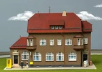 Kibri Ho Scale 8198 Custom Built/painted /weathered Post Office Lighted Diorama. Fixed Price $120.00.