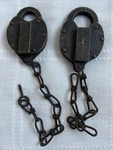 2 Antique Padlocks - Marked Roadway Department & Close To Take Out Key. Fixed Price $44.00.
