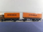 Wiking 26473 Man 19361 Lorry & Trailer "steinle" Brown Orange Covers Bnib. Fixed Price $13.40.