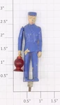 Lionel 145-27 Gauge Blue Painted Gateman Figure With Lantern. Fixed Price $5.00.