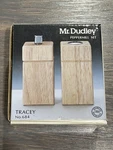 Vintage Mr. Dudley Tracey No. 684 Wooden Pepper Mill Set New Box Adjustable. Fixed Price $49.99.