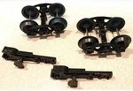 Weaver 3-RAIL Die Cast Trucks & Couplers! For Scale Freight Car Metal Sprung. Fixed Price $34.99.