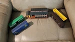 Lot Of 5 Ho Scale Model Train & Buildings Mixed Brands Boxcars Side Dum. Fixed Price $30.50.