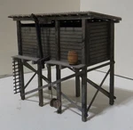 Water Tower. Campbell. Built. Wood. Well-weathered. Custom-detail. Excellent! Ho. Fixed Price $99.00.