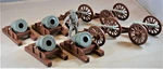 Americana Revolution Civil War Cannons And Mortars Set. Fixed Price $13.99.