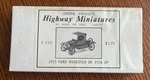 New Jordan Products Hwy Miniatures Ho 1925 Ford Roadster-pick Up Kit C-213. Fixed Price $16.00.