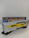 Line K-6436 Train Gauge Model Railroad Western Pacific Feather Boxcar W/box. Fixed Price $18.00.