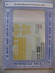 Microscale Decal Ho MC-4182 Masscentral Locomotives, 1990+ Sheet. Fixed Price $5.00.