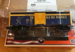 Lionel 2101381 "metca" Alaska 6464-825 Blue Sides / Yellow Roof & Doors Mint. Fixed Price $250.00.