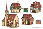 Vollmer 47734 Scale Framed Series: Village Set (three Houses And Church). Fixed Price $138.87.