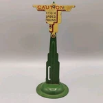 Vintage Marx Tin Railroad Sign Caution High Speed Trains Scale Green.. Fixed Price $26.99.