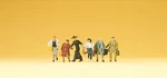 Passengers Hurrying (6) Gauge Figures Preiser 79090. Fixed Price $24.46.