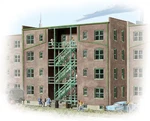 Walthers Cornerstone Parkview Terrace Background Building Kit Tuscan 933-3263. Fixed Price $45.98.