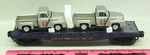 Lionel 17563 Santa Fe Flatcar "90011" With Pickup Trucks. Fixed Price $55.00.