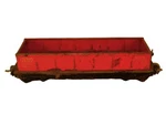 Lionel Model Railroad Hopper Car 2812, O-gauge, Red, Open Top, Fair Condition. Fixed Price $19.95.