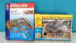 Ahm Village Blacksmith Kit #5872 & Life Like Stock Pen #433-1378, Ho Vtg. Fixed Price $24.99.