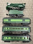 + Mth Railking Southern 4-6-2 Steam Locomotive & Tender 3 Car Passenger Dongs. Fixed Price $350.00.