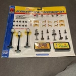 New On Card Life Like 42 Piece Ho Scale Accessory Set Train Railroad No 1220. Fixed Price $20.00.
