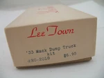 Lee Town Ho Model Kit 2018: 1933 Mack Dump Truck. Fixed Price $29.00.