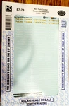 Microscale Decal Ho #87-78 New York Central, Steam Locomotives (1900-1957). Fixed Price $7.50.