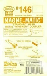 Kadee Ho Scale #146 Whisker(r) Metal Knuckle Couplers - Kit Long 25/64". Fixed Price $9.99.