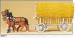 Preiser 30477 Farmer And Horses Figures With Large Grass Wagon. Fixed Price $46.49.