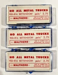 Ho Walthers #933-816 Bettendorf All Metal Freight 3-PAIRS (6-TRUCKS) Mint. Fixed Price $24.99.