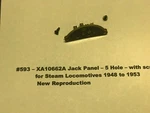 American Flyer Parts - XA10662A Jack Panel 5 Hole #644. Fixed Price $12.50.
