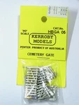 Kerroby Models Ho Scale 1/87 Cemetery Gate Kit White Metal Part #HBGA05. Fixed Price $7.97.