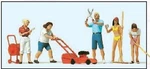 Preiser 10464 Ho Scale Gardeners With Tools Pz. 5. Fixed Price $28.65.