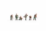 Forest Workers (6) Figure Set Painted Noch 45061. Fixed Price $26.08.