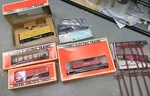 Lot Of 4 Lionel Scale Cars + Telephone Poles. Fixed Price $85.00.