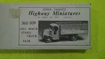 Ho Jordan Products 369- 209 Highway Miniatures 1923 Mack Stake Truck Nib. Fixed Price $18.00.