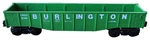 Lionel 6462-2 9140 Green Burlington Vintage Train Gondola Long Car Railroad L3. Fixed Price $19.99.