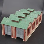 Vintage Faller B-158 Ho Gauge 1:87 Double Engine Shed 2 Road Fully Assembled. Fixed Price $69.99.