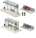 Faller #180553 1/87 Bus Station And Bicycle Shed. Fixed Price $36.77.