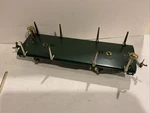 Lionel Standard Gauge 511 Flatcar With New Nickel Stakes, Pockets Wheels. Fixed Price $55.00.